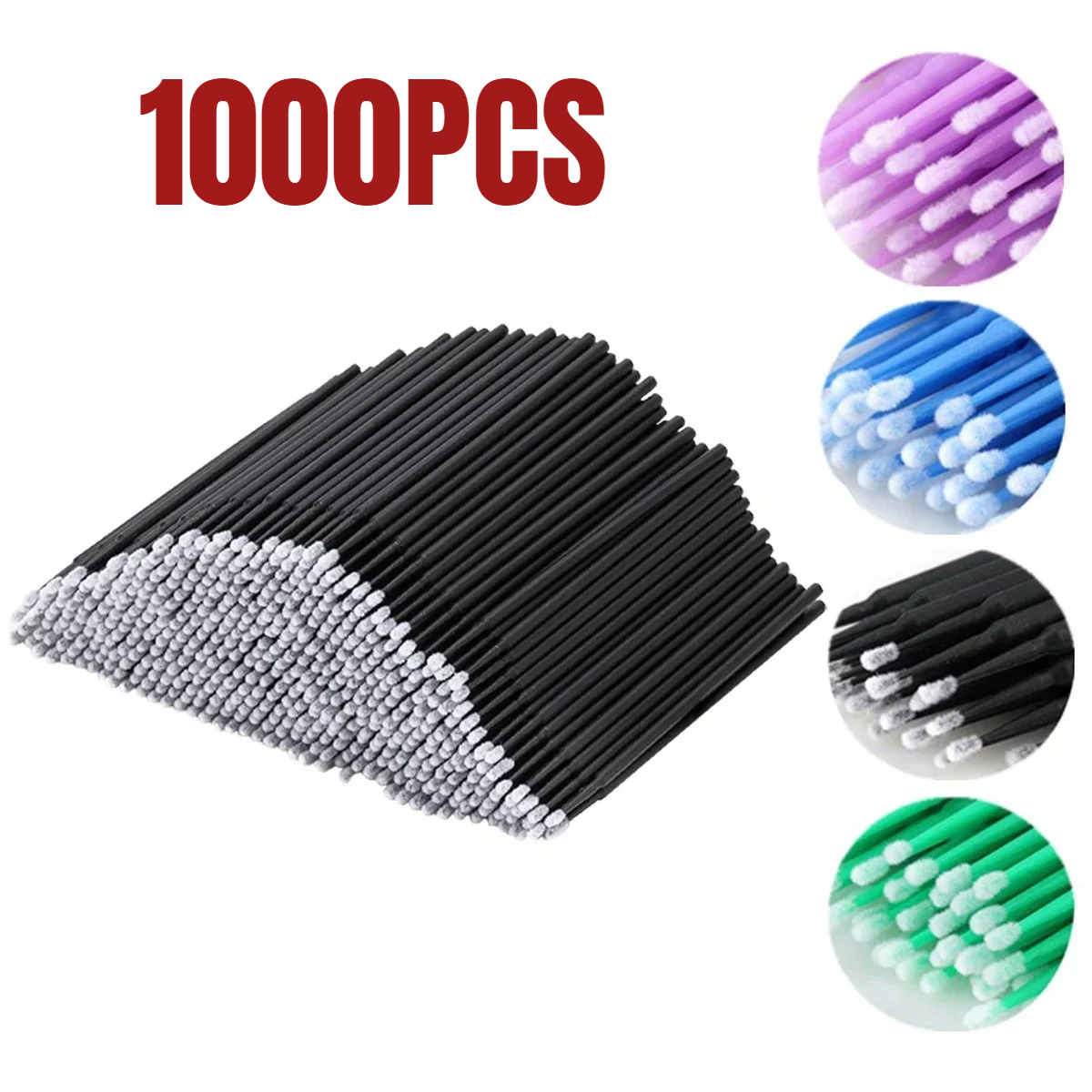 Paint Brush - 1000/500 個まつげクリーニングブラシ高カラフルな美容メイククリーンリムーバーツール卸売業者クリスタルブラシまつげマイクロブラシ