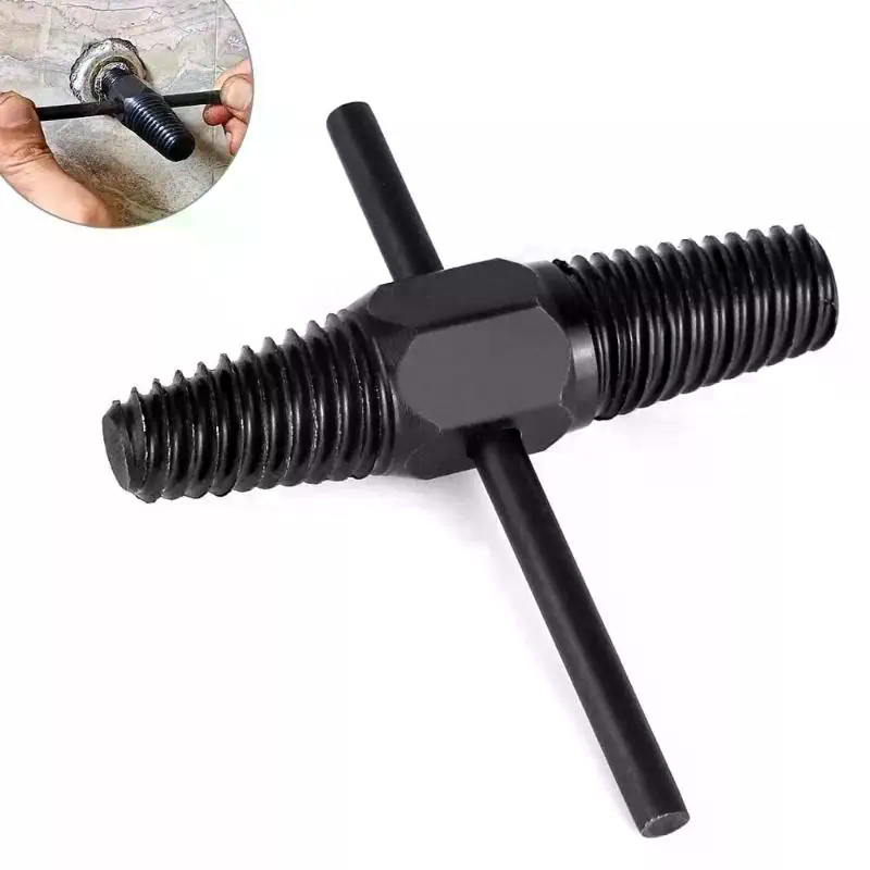 Faucet - 1/2″ 3/4″折れ線抽出器 蛇口破損ボルト除去器 ワイヤーパイプリムーバー ダブルヘッド水道管三角バルブタップボルトリムーバー