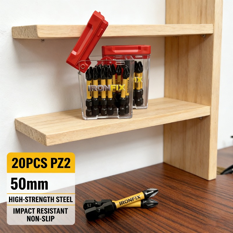 Drill Bits - 高品質な20個入りPZ2ドライバービットセット。電動ドリルや工具箱に最適。DIYや家庭での修理に使えるハードウェアアクセサリー。