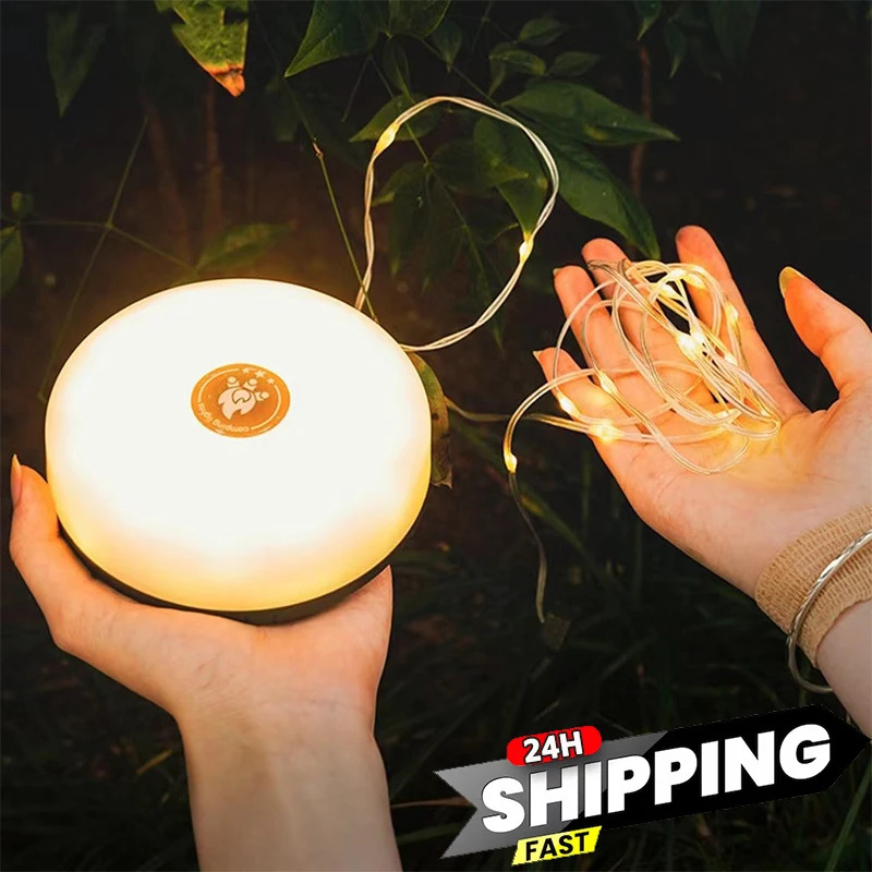 Tape Measure - 10m 雰囲気LEDキャンプライト USB充電式 アウトドアテント カラフルストリングライト 巻尺収納付き