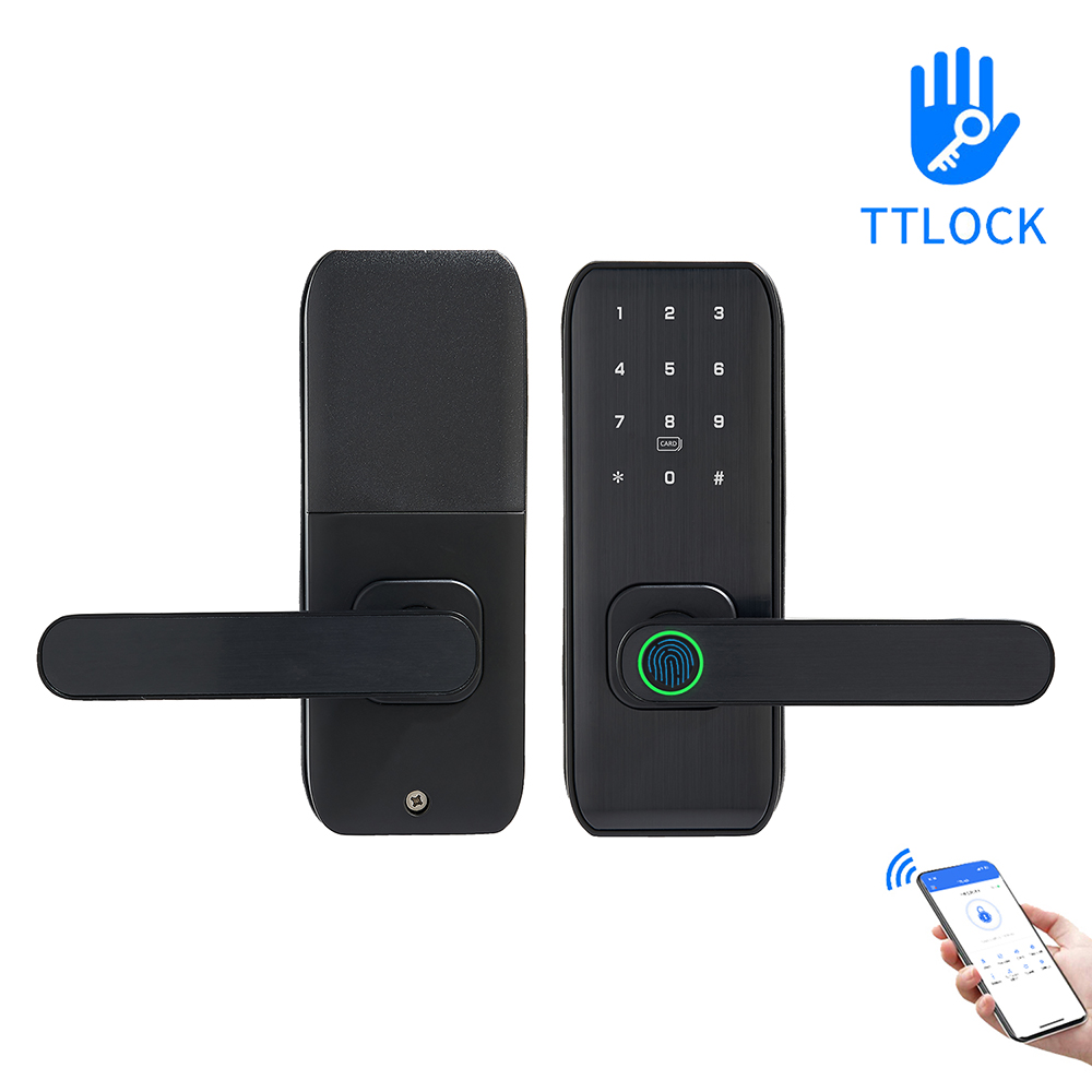 Door Lock - TTLock APP スマート指紋パスワード RFID デッドボルトロック屋内木製ドア用