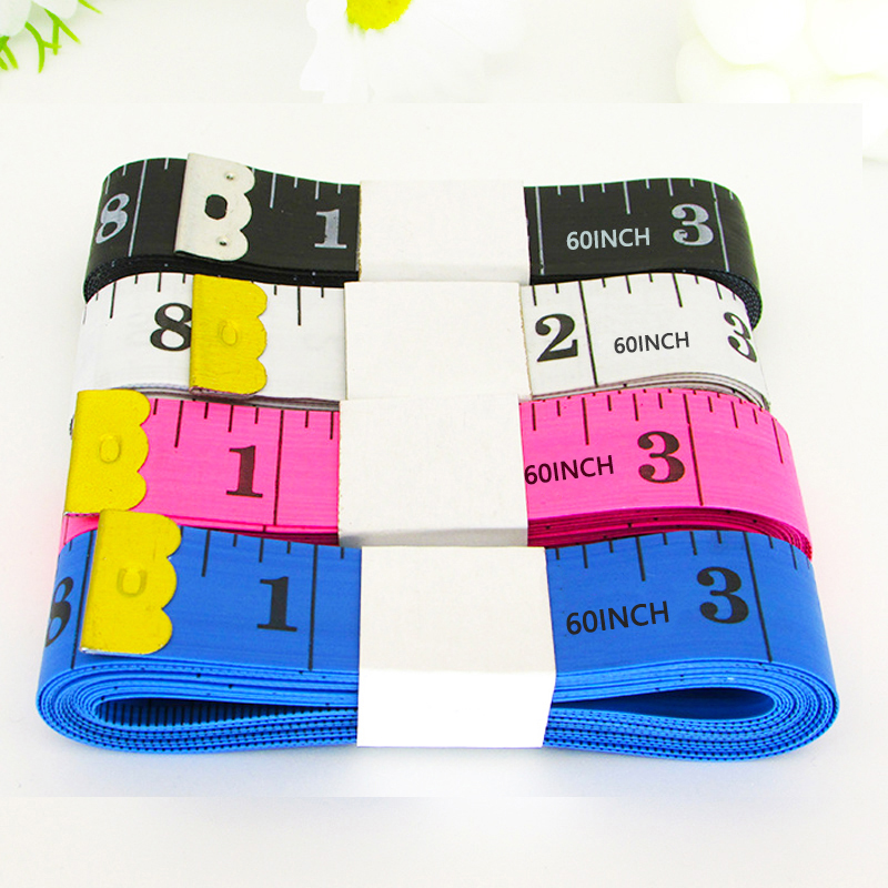 Tape Measure - 2/3/4 個ソフト測定両面定規テープメジャー仕立て屋のテープスナップファスナー付きボディ針仕事用縫製ツール