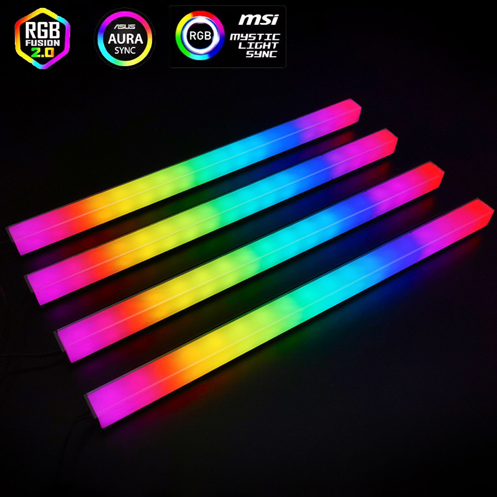 Led Strip Lights - Asus Auraゲーミングケース用5V ARGB 3ピンヘッダー RGB PCライトストリップ
