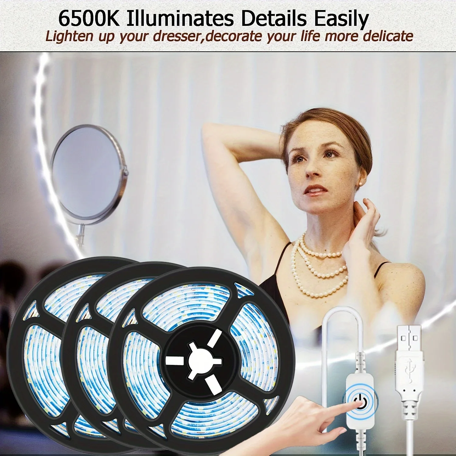Led Strip Lights - USB LEDストリップライト 5V 2835 SMD タッチコントロールスイッチ