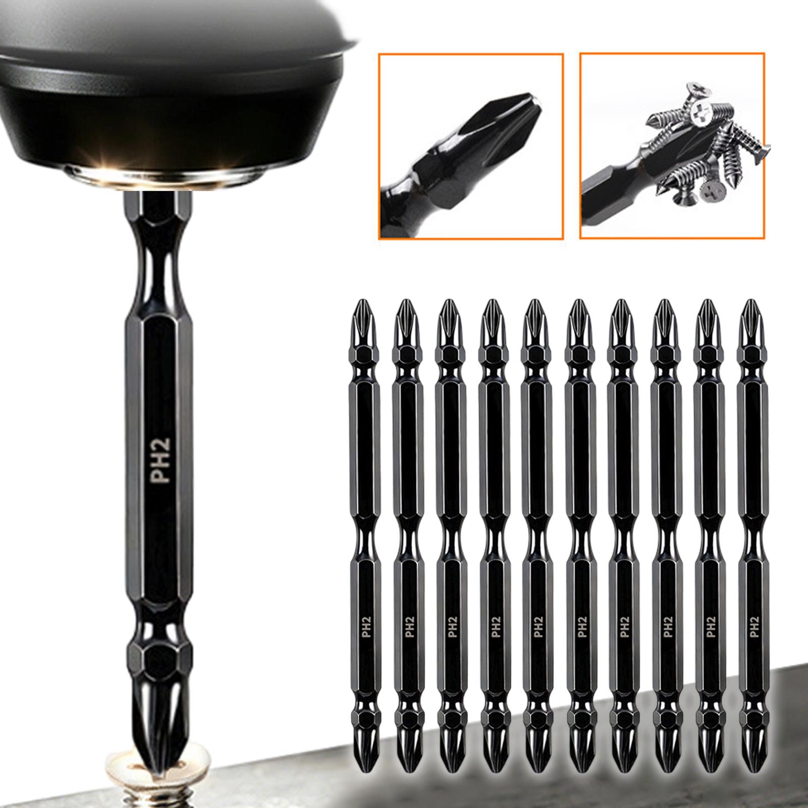 Drill Bits - 磁気ビット両端磁気フライスドリルヘッドキット多機能ドライバービットセット産業建設家庭用