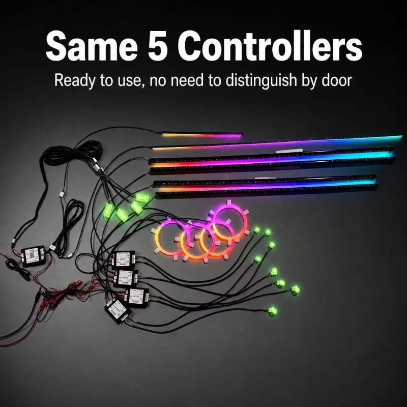 カー用アンビエントライトキット 18 in 1 RGB LE - Door Handle のレビューと価格