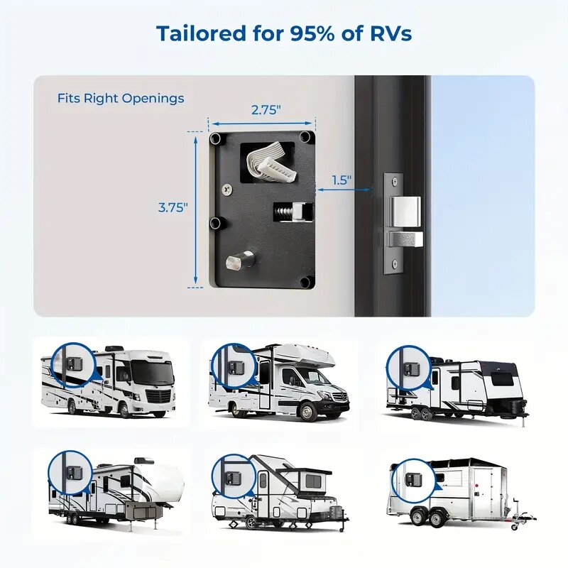 RVドアロックの交換用、パスワードとリモコン付きRVキーレス - Door Lock のレビューと価格