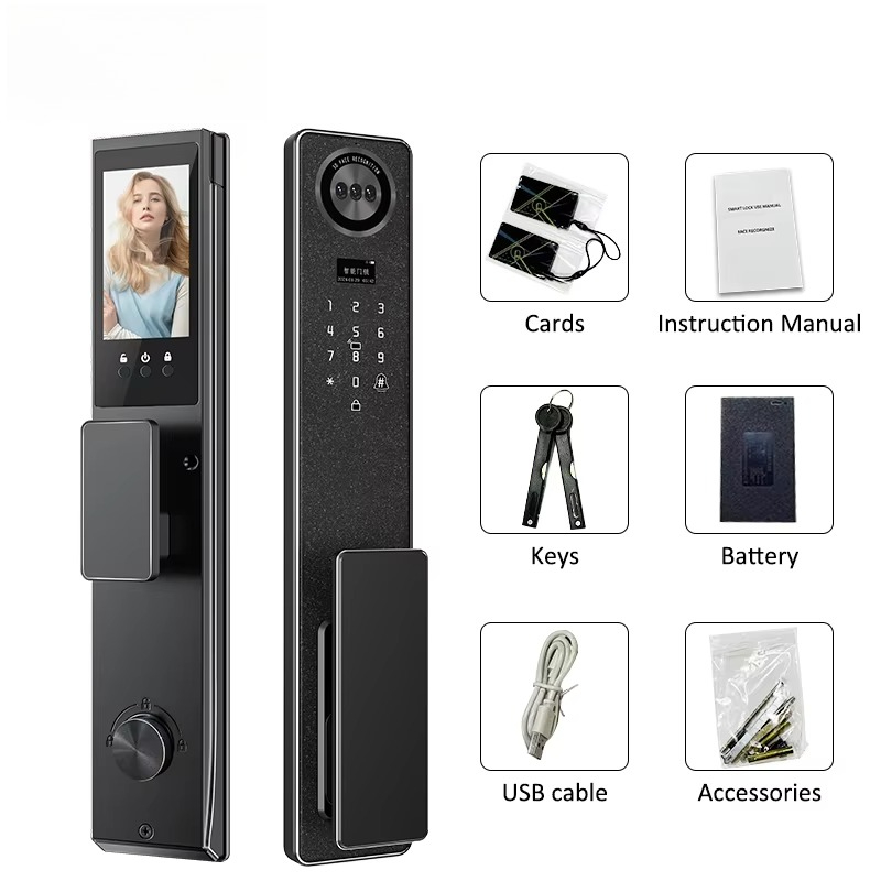 Tuya WiFi スマートドアロック、家庭用生体認証指紋ロ - Door Lock のレビューと価格