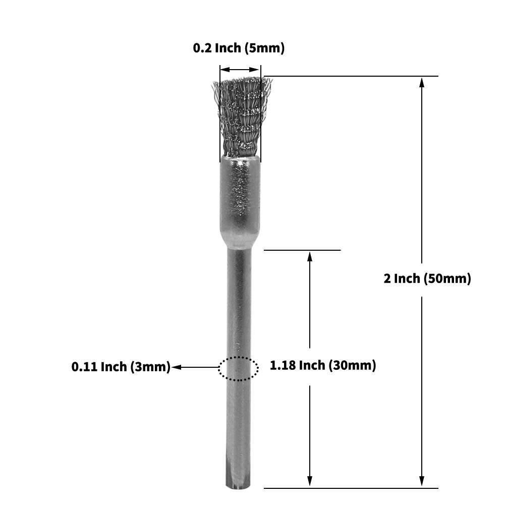 スチール製クリーニングエンドブラシペン 1/5インチ(5mm - Paint Brush のレビューと価格