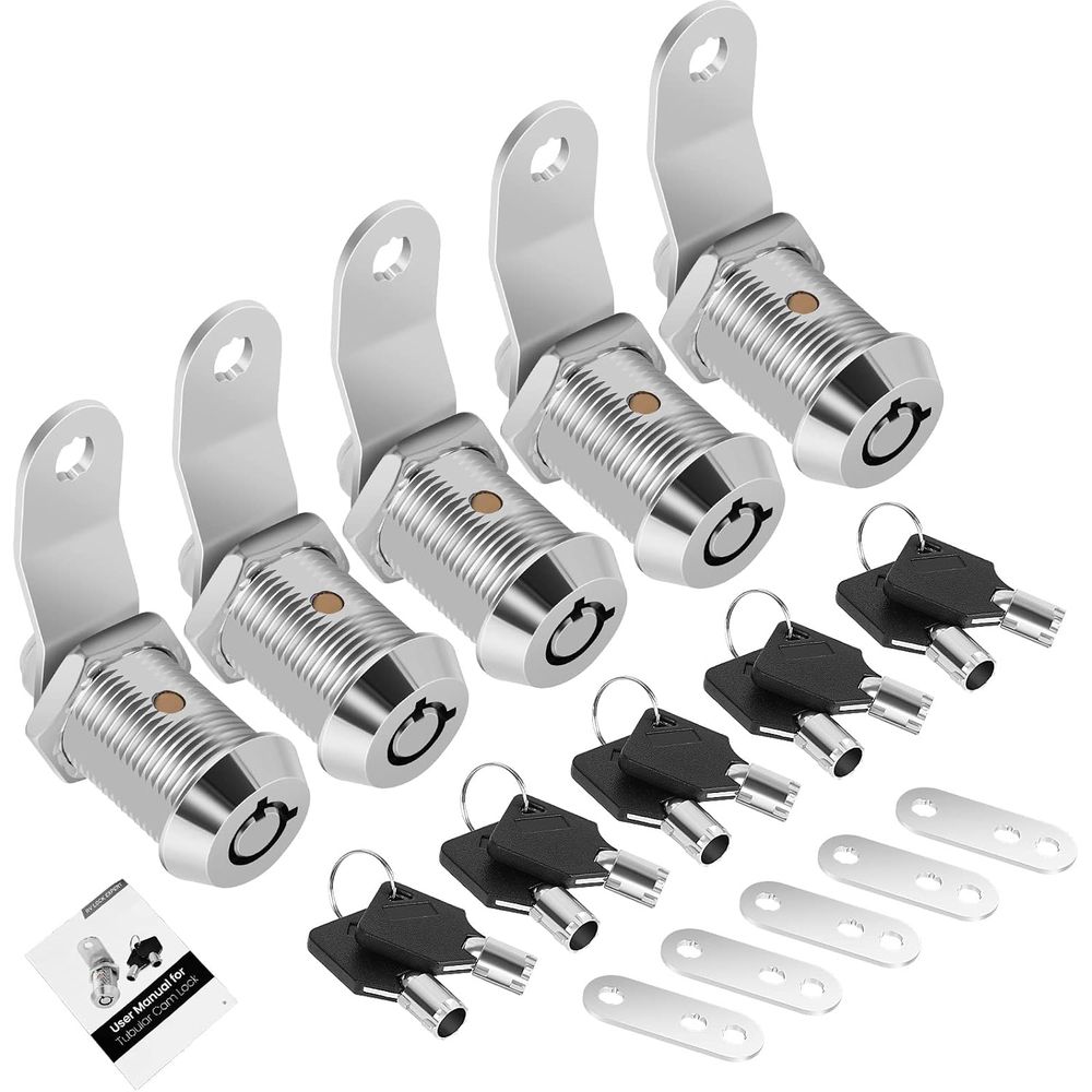 5個パック キャビネットロック キー付き、7/8インチ RV - Door Lock のレビューと価格