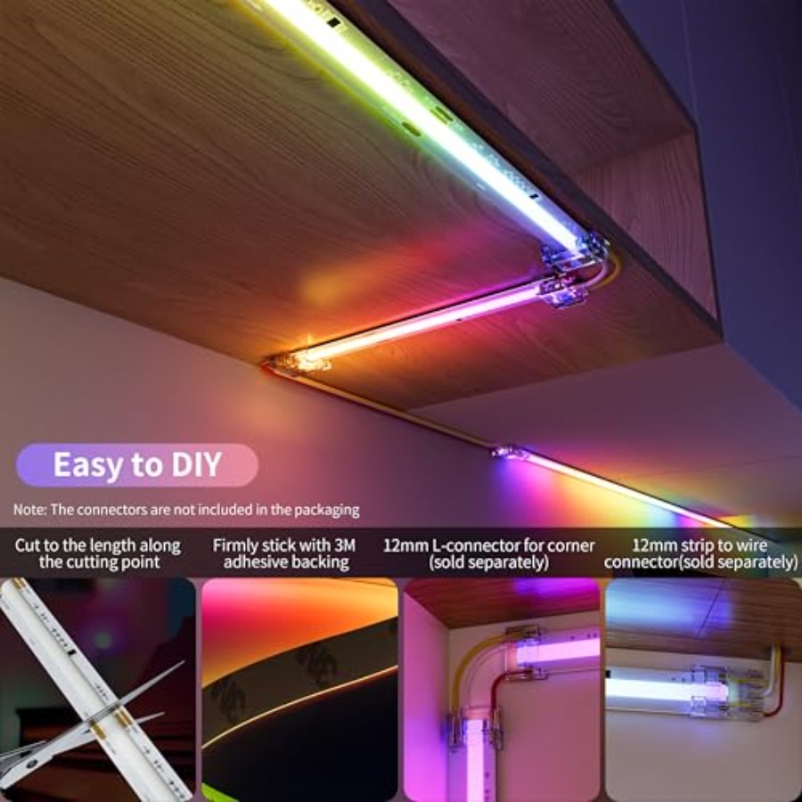 RGBスマートIC COB LEDストリップライト アドレス - Led Strip Lights のレビューと価格