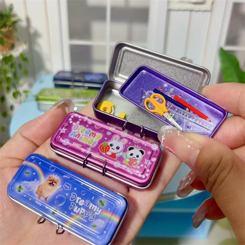 ドールハウスミニチュア二層鉄製筆箱ペン定規測定テープはさみモ - Tape Measure のレビューと価格