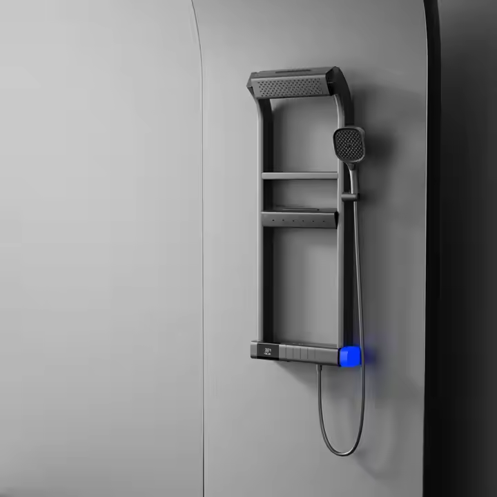銅製レインフォールシャワーヘッドセットデジタルディスプレイ発 - Faucet のレビューと価格