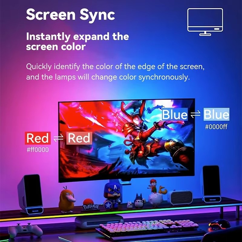 RGB ゲーミングライトストリップ モニターバックライト L - Led Strip Lights のレビューと価格