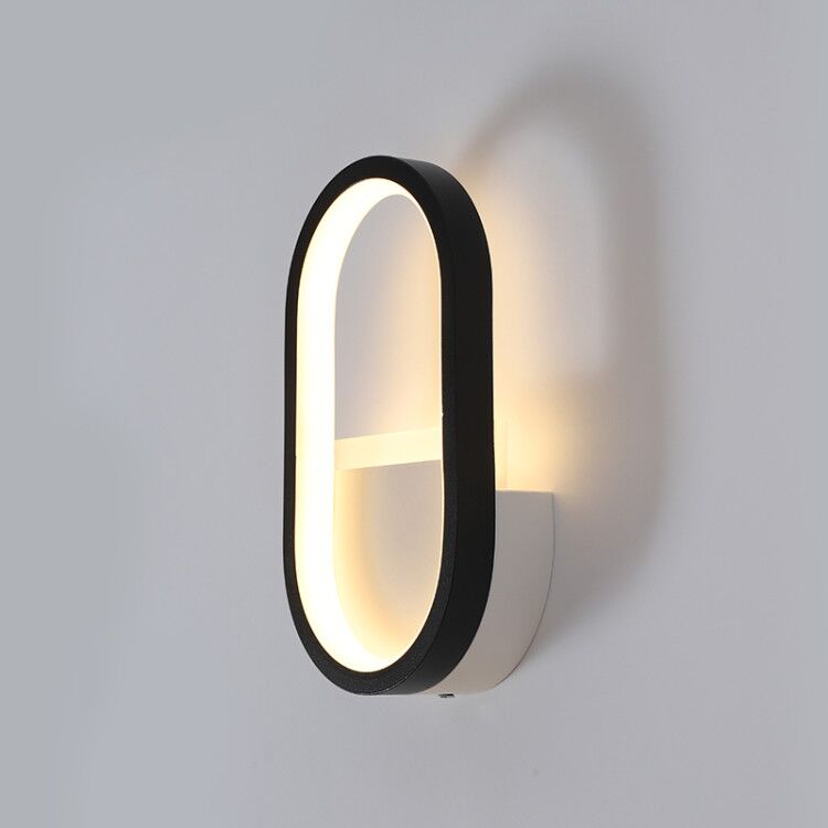 モダンな北欧LEDウォールランプ、ミニマリストブラック幾何学 - Light Switch のレビューと価格