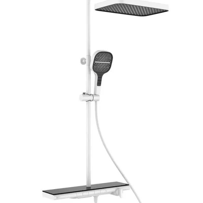 スマートLEDデジタルサーモスタットシャワーセット クローム - Faucet のレビューと価格