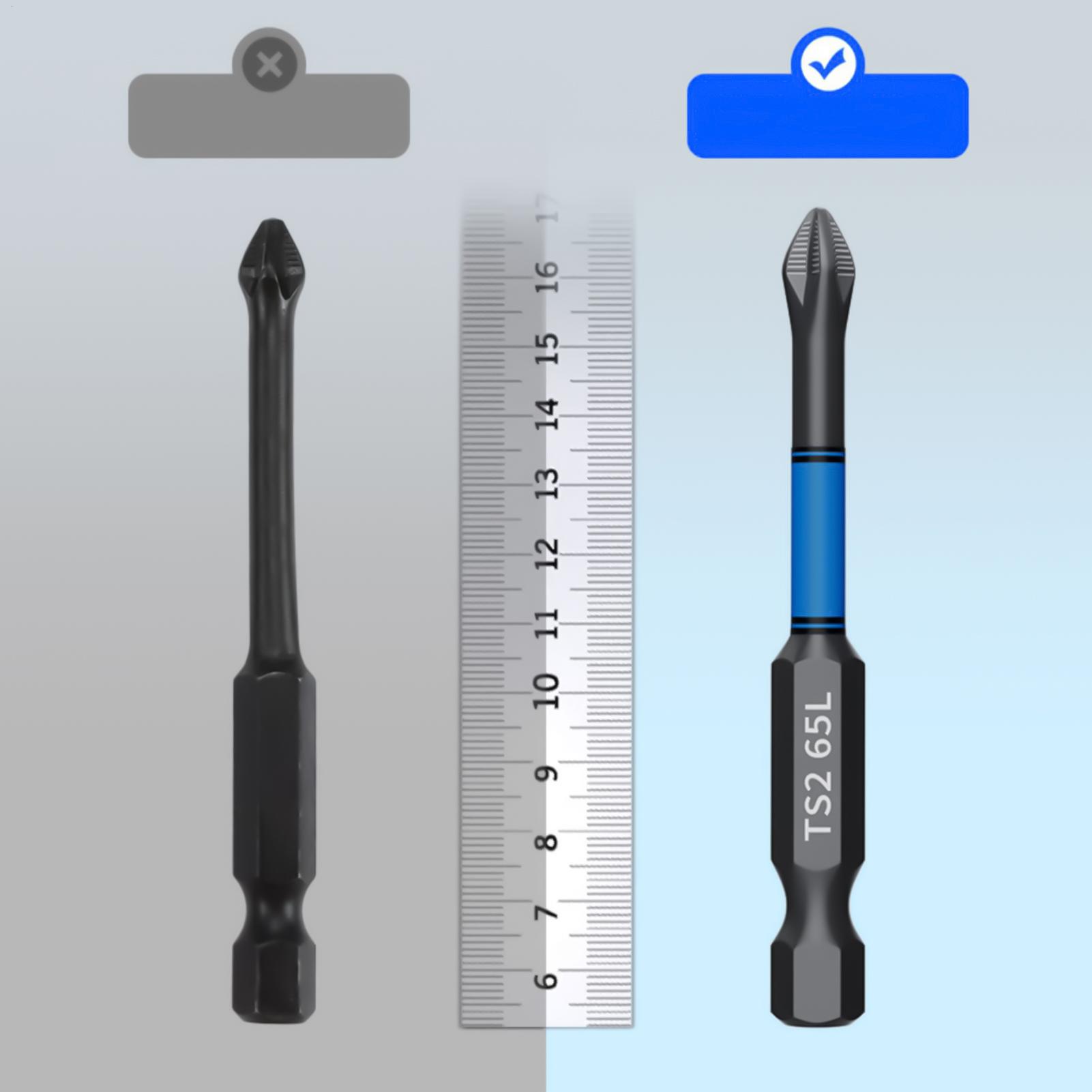 ドリルドライバービットセット 6 ピース磁気ヘビーデューティ - Drill Bits のレビューと価格