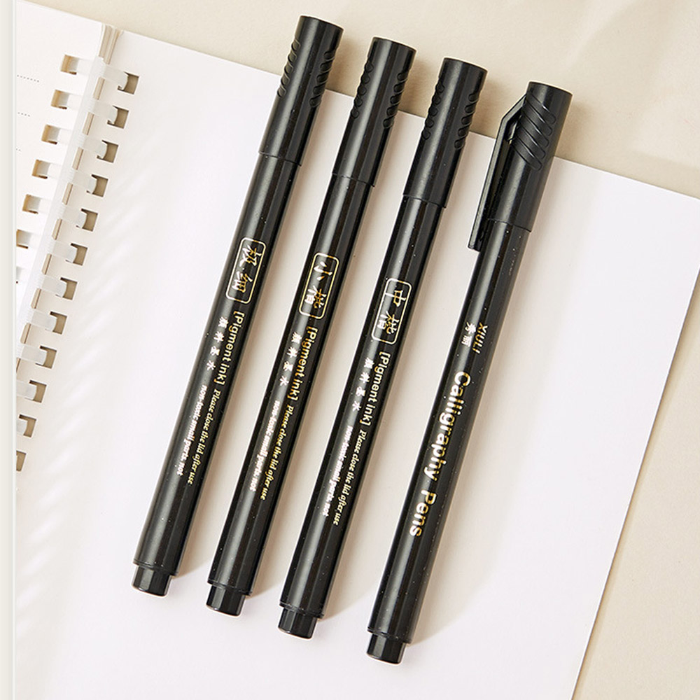 4pc ブラシペン書道ペン中国語単語学習文具学生アート描画マ - Paint Brush のレビューと価格