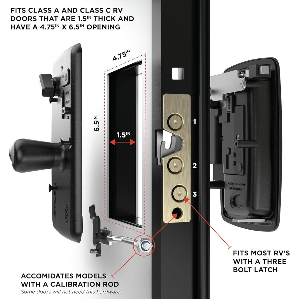 アトラスRVドアロック（クラスA/Cモーターホーム用）、アン - Door Lock のレビューと価格