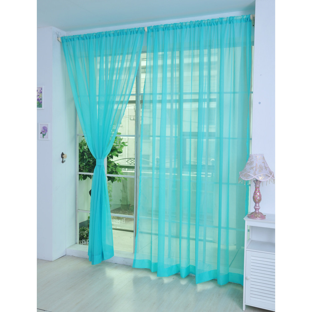 透明なボイル生地の窓用カーテン、薄手のカーテンロッド、寝室や - Curtain Rods のレビューと価格