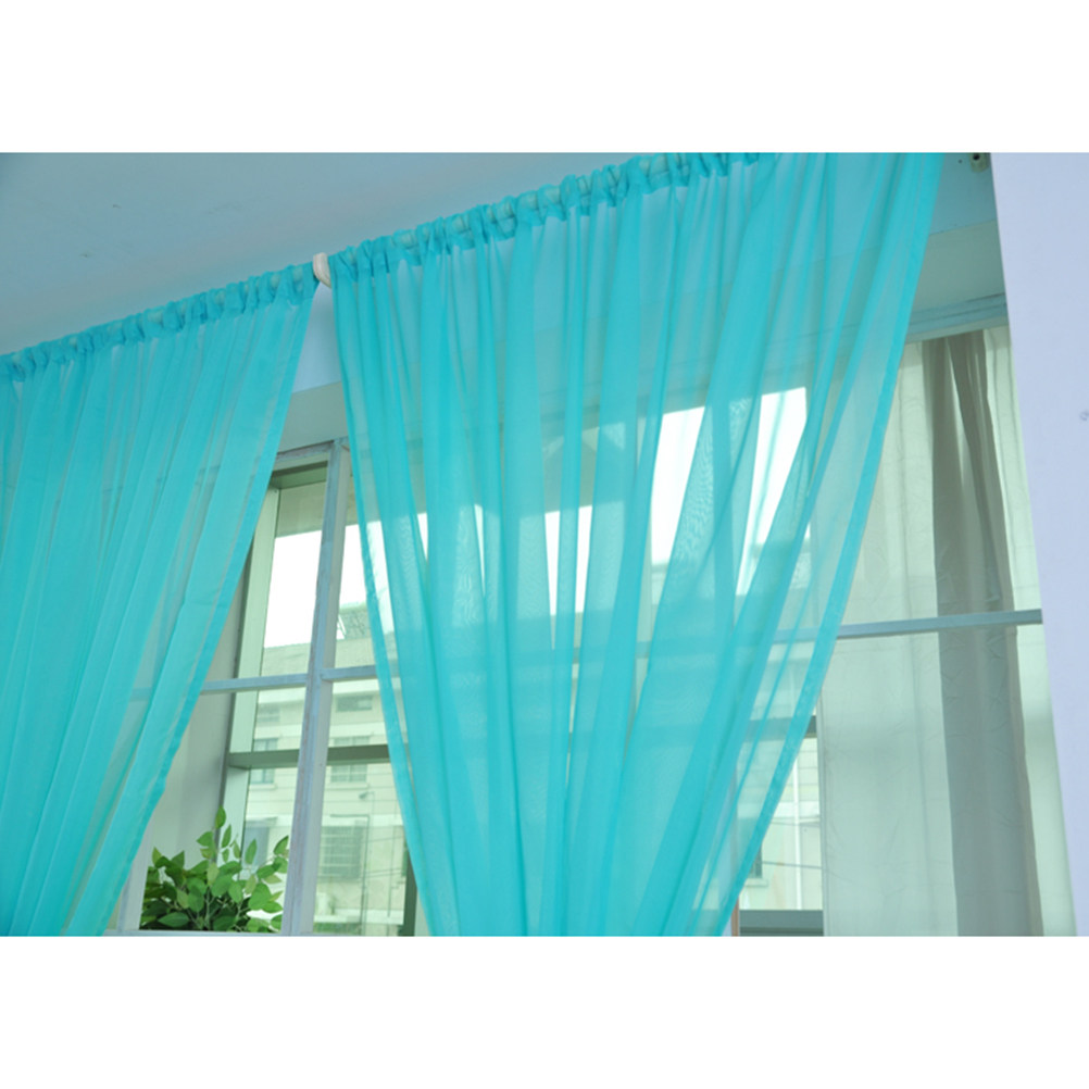 透明なボイル生地の窓用カーテン、薄手のカーテンロッド、寝室や - Curtain Rods のレビューと価格