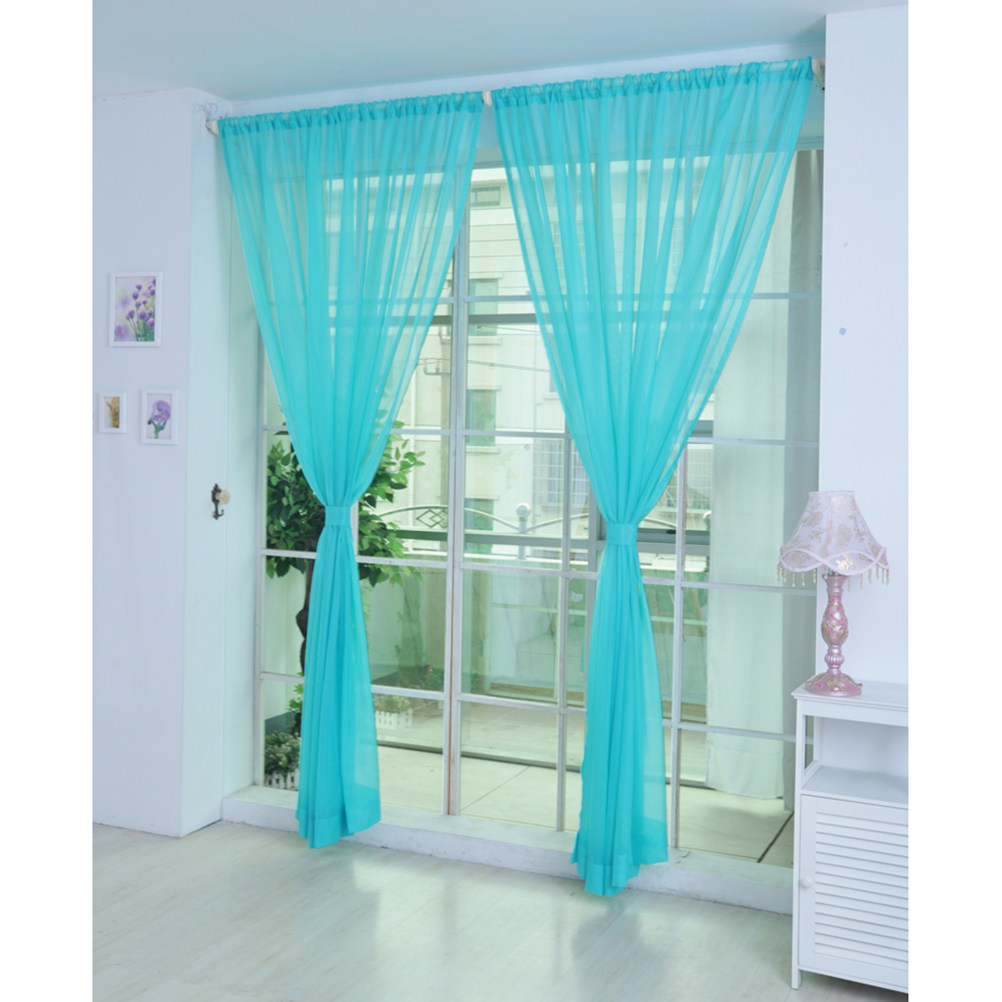 透明なボイル生地の窓用カーテン、薄手のカーテンロッド、寝室や - Curtain Rods のレビューと価格