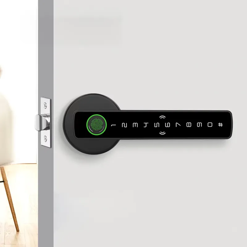 YMCキーレス電子式室内ドアハンドル スマート指紋認証デジタ - Door Handle のレビューと価格