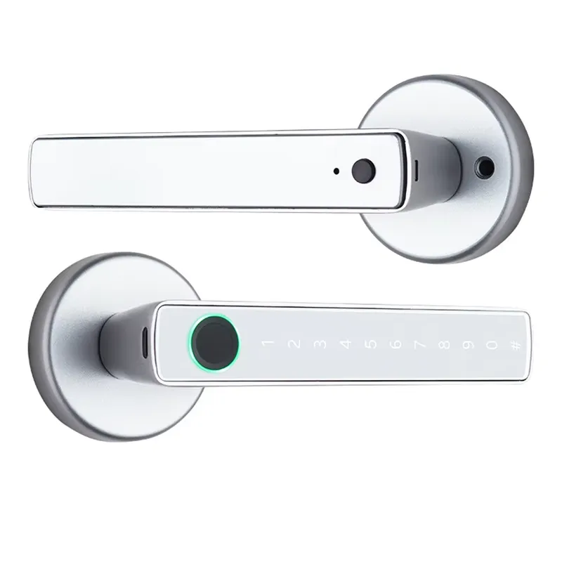YMCキーレス電子式室内ドアハンドル スマート指紋認証デジタ - Door Handle のレビューと価格