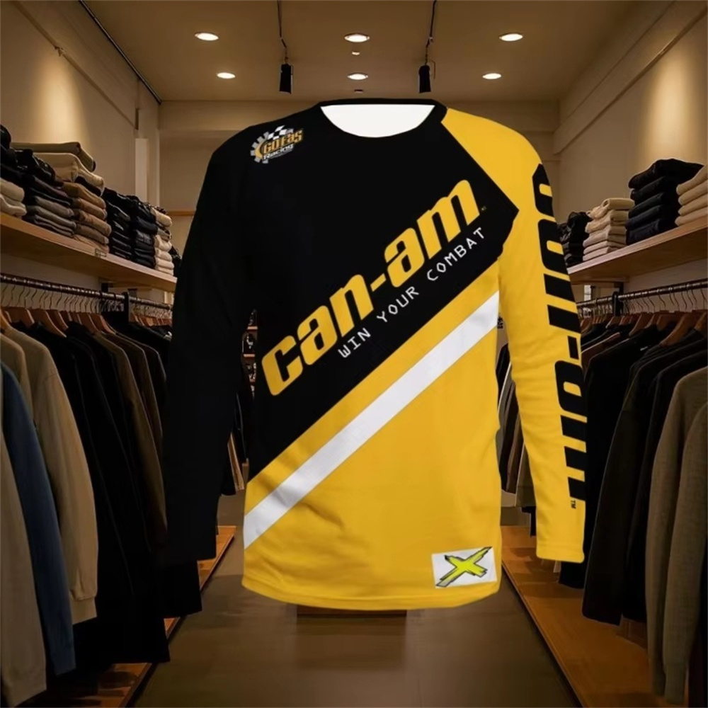 バイクレース用長袖ラウンドネックTシャツ、男女兼用、ファッシ - Wallpaper のレビューと価格