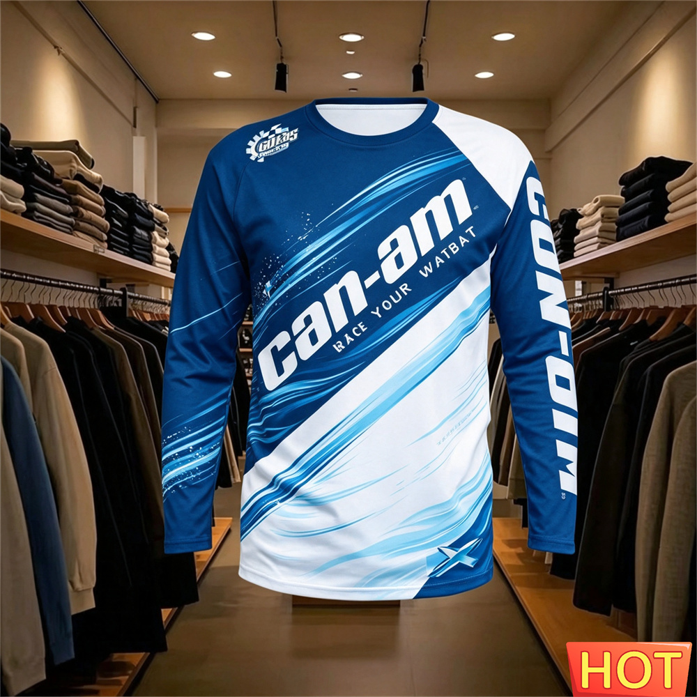 バイクレース用長袖ラウンドネックTシャツ、男女兼用、ファッシ - Wallpaper のレビューと価格