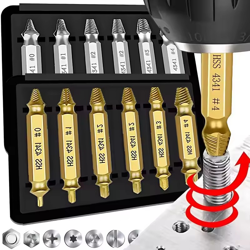 破損したネジ取り外しドリルビットセット、剥がれたり折れたネジ - Drill Bits のレビューと価格