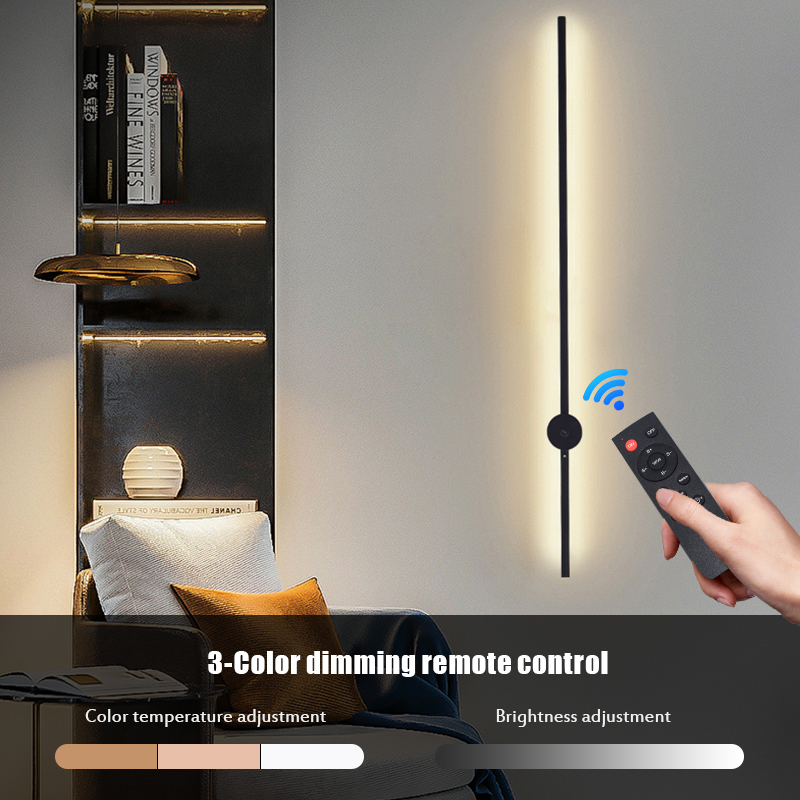モダンな充電式LEDウォールスコンスランプ、ブラックアルミニ - Light Switch のレビューと価格