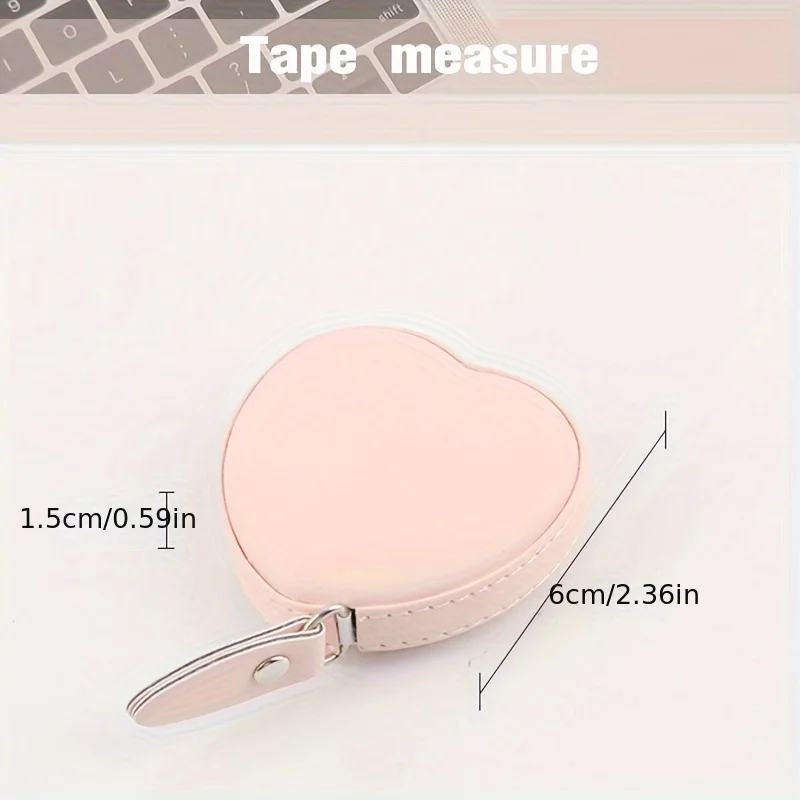 多機能PUレザー製ピンクのラブスモールテープメジャー1個 - - Tape Measure のレビューと価格