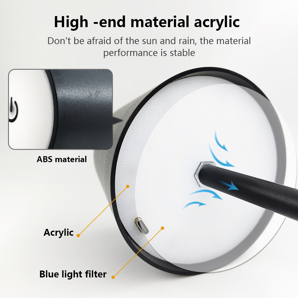 LED充電式デスクライトワイヤレステーブルランプ無段階調光タ - Light Switch のレビューと価格