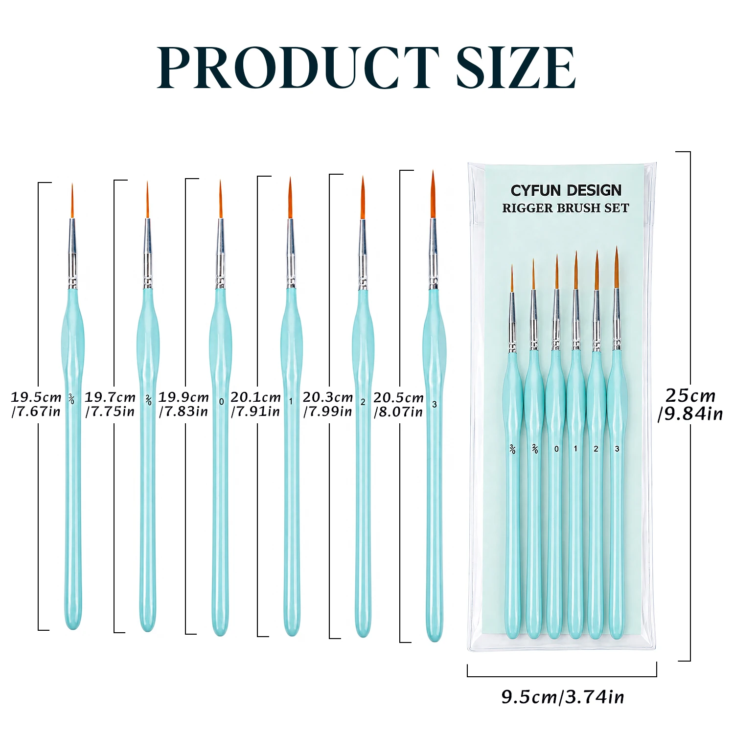 6本セットのリガーペイントブラシセット、細い先端のディテール - Paint Brush のレビューと価格