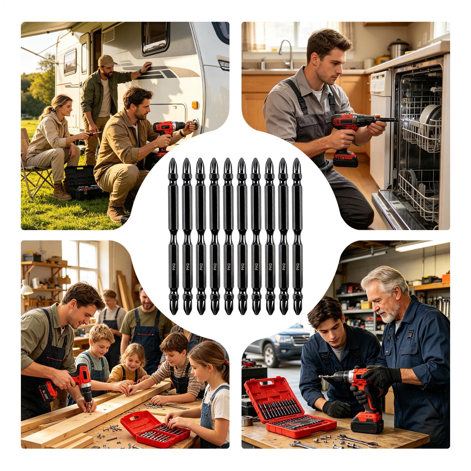 磁気ビット両端磁気フライスドリルヘッドキット多機能ドライバー - Drill Bits のレビューと価格